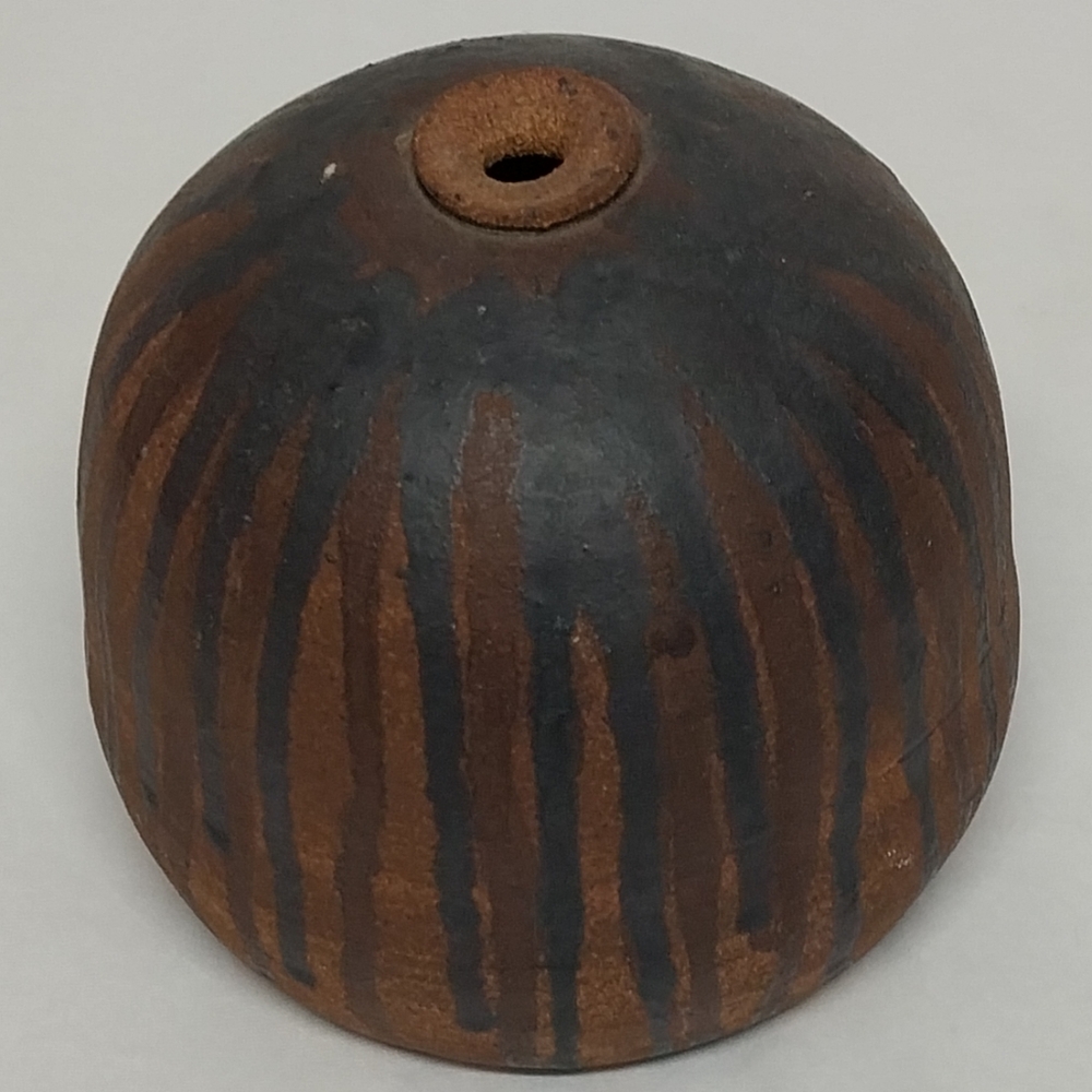 Handcrafted Black and Brown MCM Bud Vase